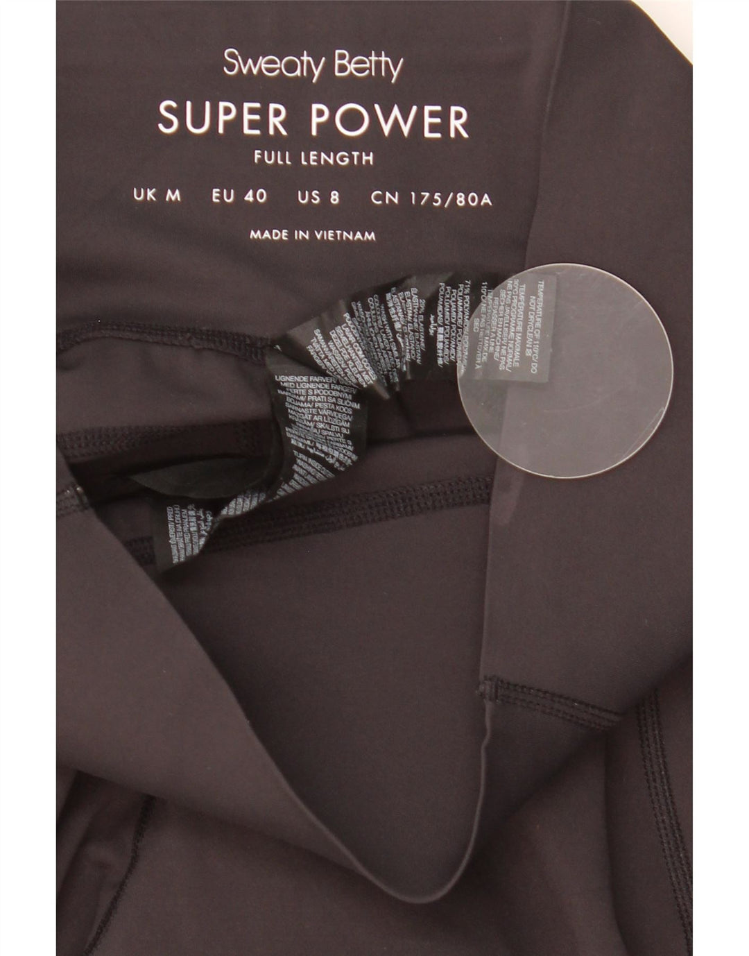 Женские леггинсы Sweaty Betty UK 12, средний черный, полиамид