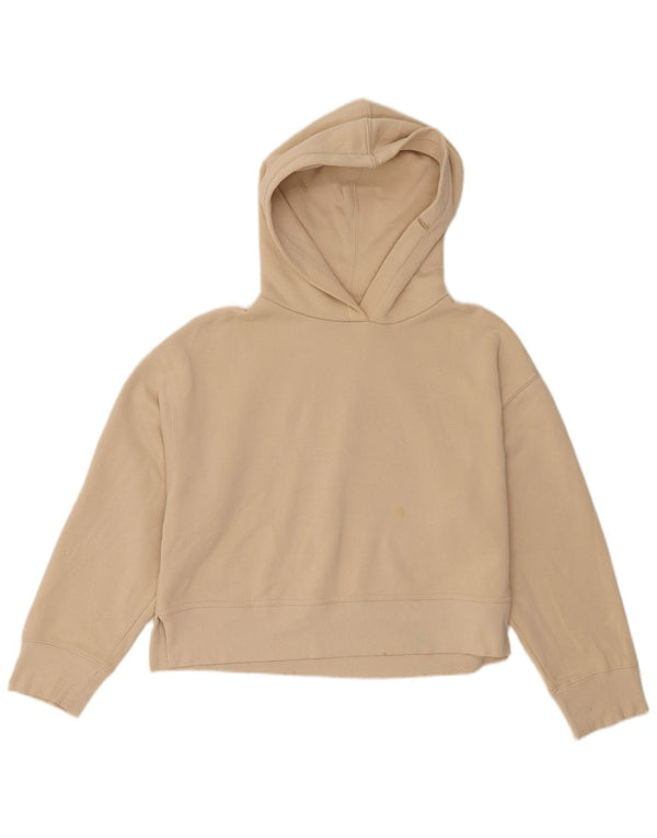 Женский джемпер с капюшоном оверсайз Zara UK 14, средний бежевый, хлопок