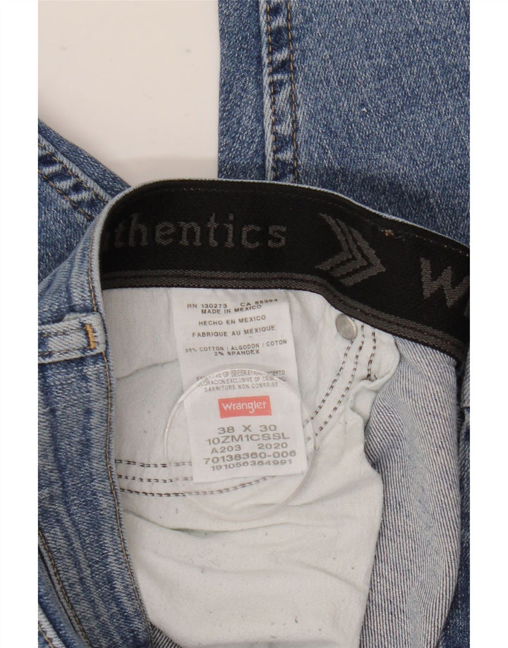 Мужские прямые джинсы Wrangler W38 L30 синие, хлопок
