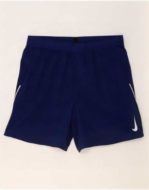 Женские спортивные шорты Nike Dri Fit UK 16, большие темно-синие, полиэстер