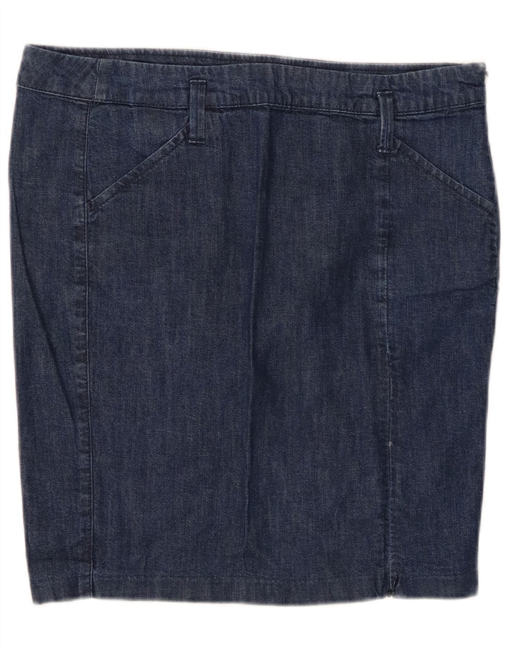 BENETTON Женская джинсовая юбка IT 44 Medium W30 Темно-синий хлопок