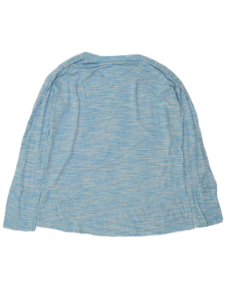 Женский топ Champion с длинным рукавом UK 18 XL, синий вискоза с крапинками