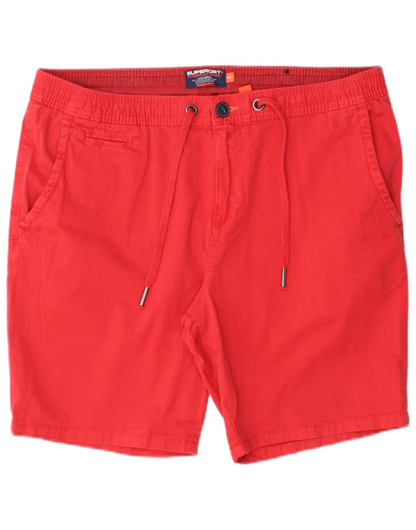 SUPERDRY Мужские шорты чинос W36, большие красные, хлопок