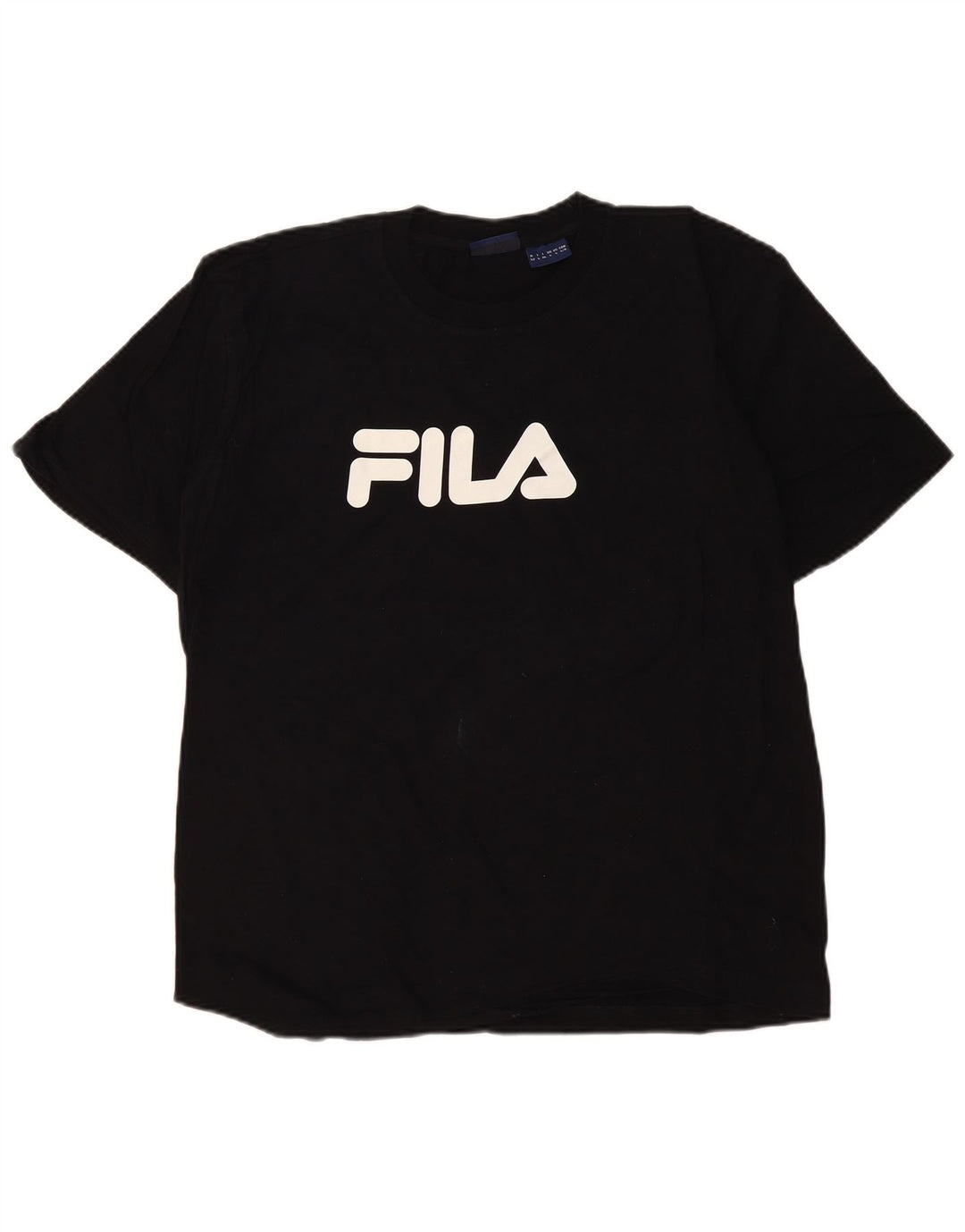 FILA Mens Graphic T-Shirt Top Large Black Cotton