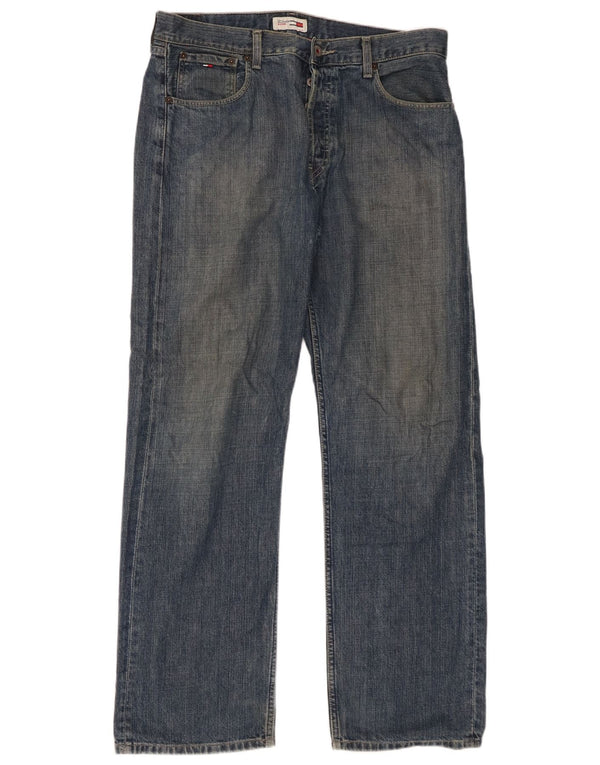 Мужские прямые джинсы Tommy Hilfiger W34 L32, синий хлопок