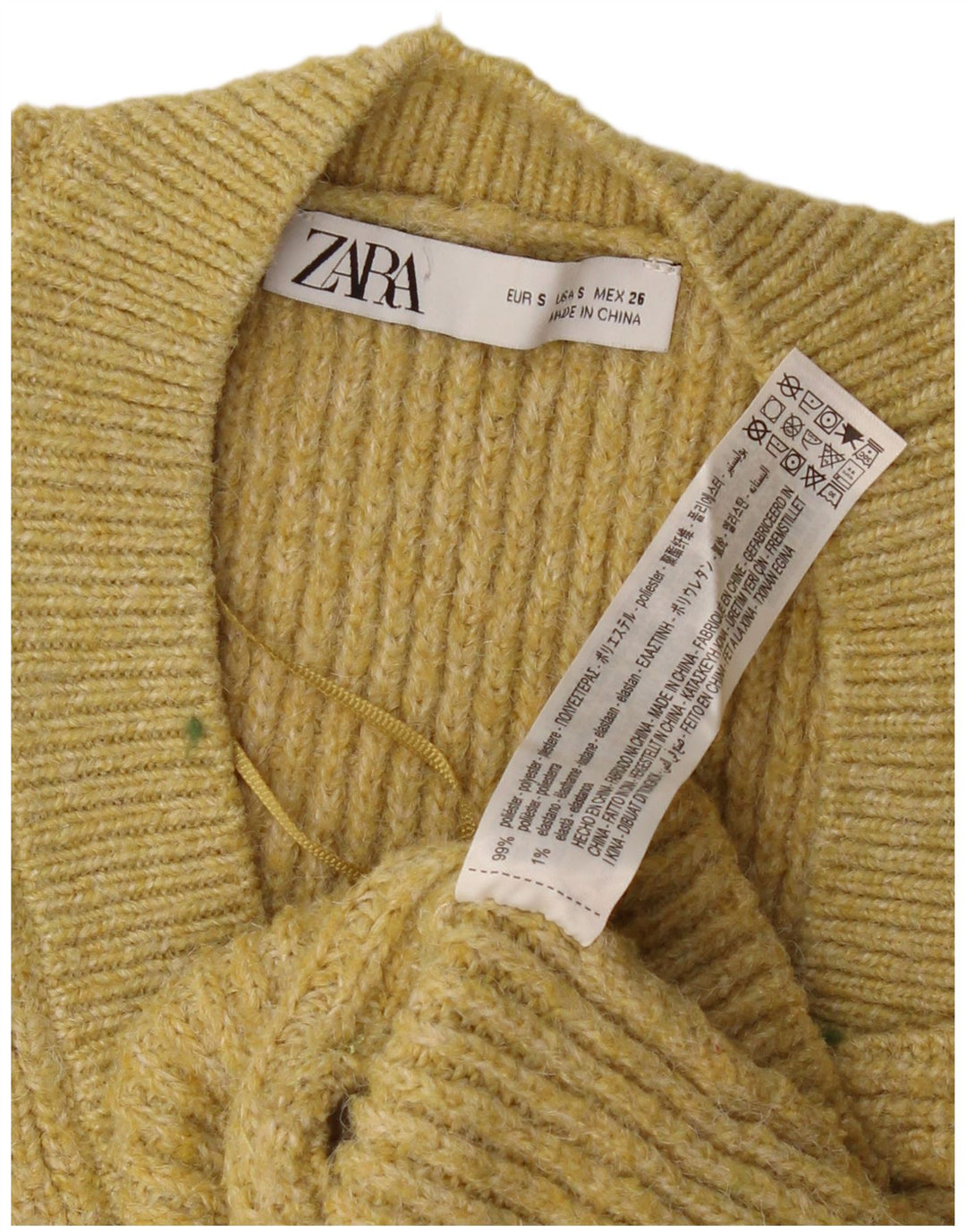 Женская майка-майка Zara UK 10, маленький желтый полиэстер