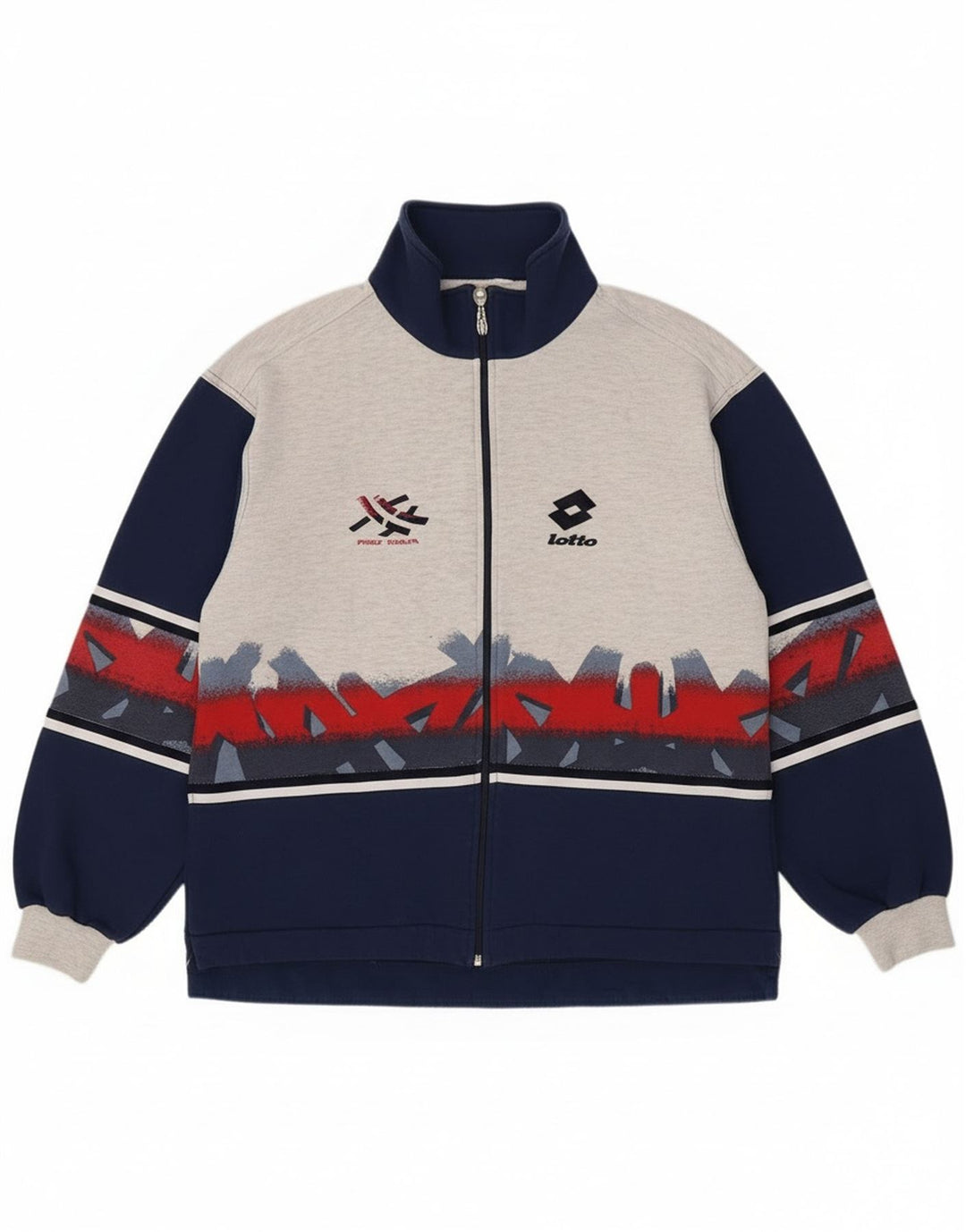 Мужской спортивный костюм Lotto, верхняя куртка UK 40/42, большой темно-синий с цветными блоками