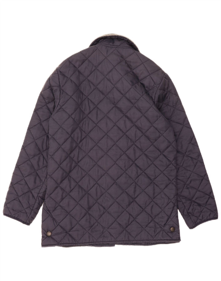 Мужская стеганая куртка Barbour UK 38 средний темно-синий с цветными блоками
