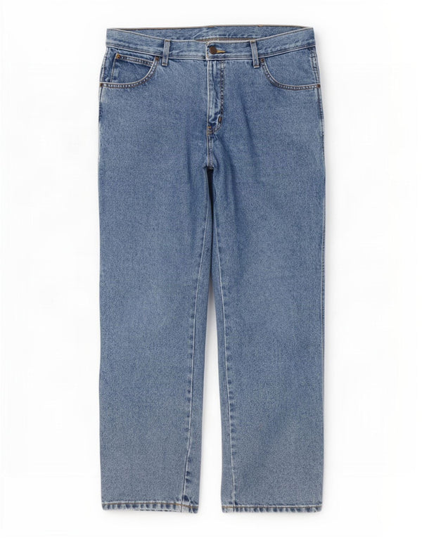 Мужские прямые джинсы Wrangler стандартного кроя W36 L32, синие, хлопок