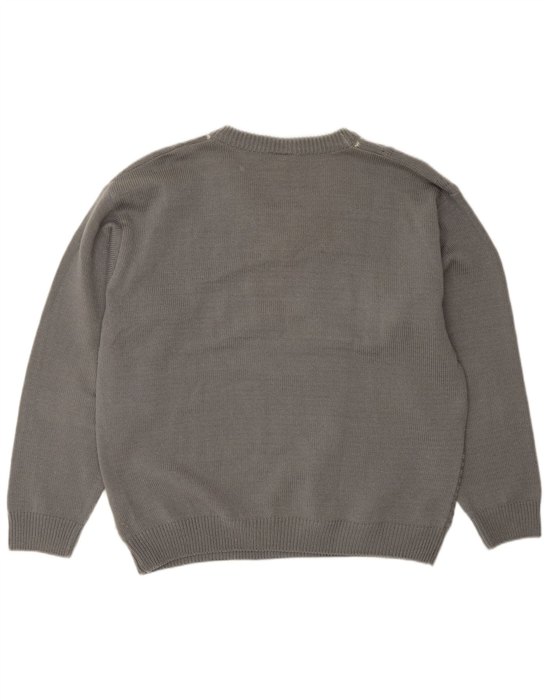 Мужской джемпер с v-образным вырезом Jacques Lorant Великобритания 42/44 Большой Серый В Полоску