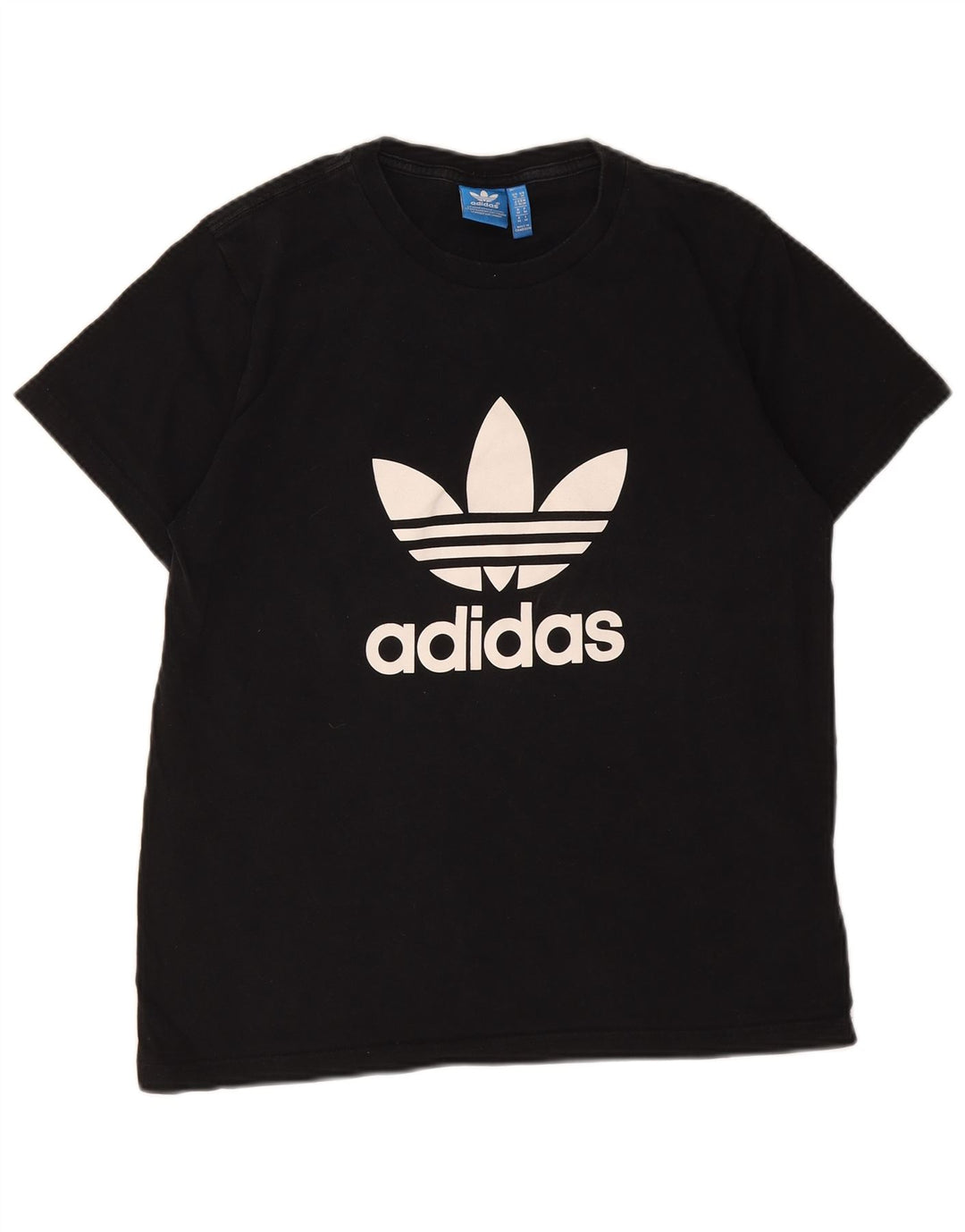 ADIDAS Mens Graphic T-Shirt Top Medium Black Cotton