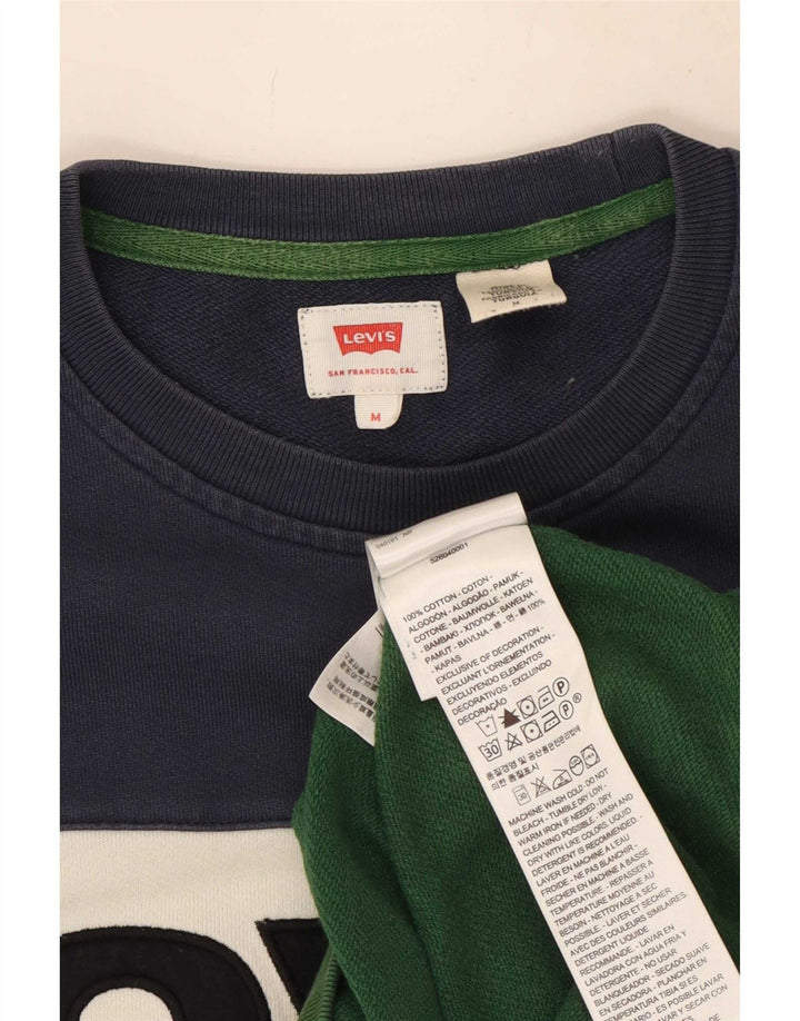 Мужской джемпер-свитшот Levi's, средний разноцветный хлопок с цветными блоками