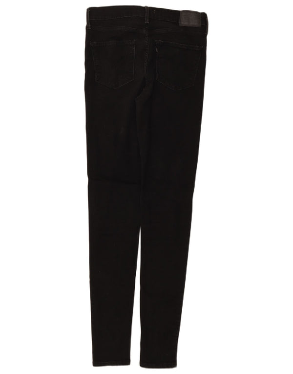 LEVI'S Womens 720 High Rise Super Skinny Jeans W27 L32 Black Cotton