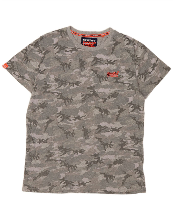 SUPERDRY Мужская футболка Top Medium Grey Camouflage