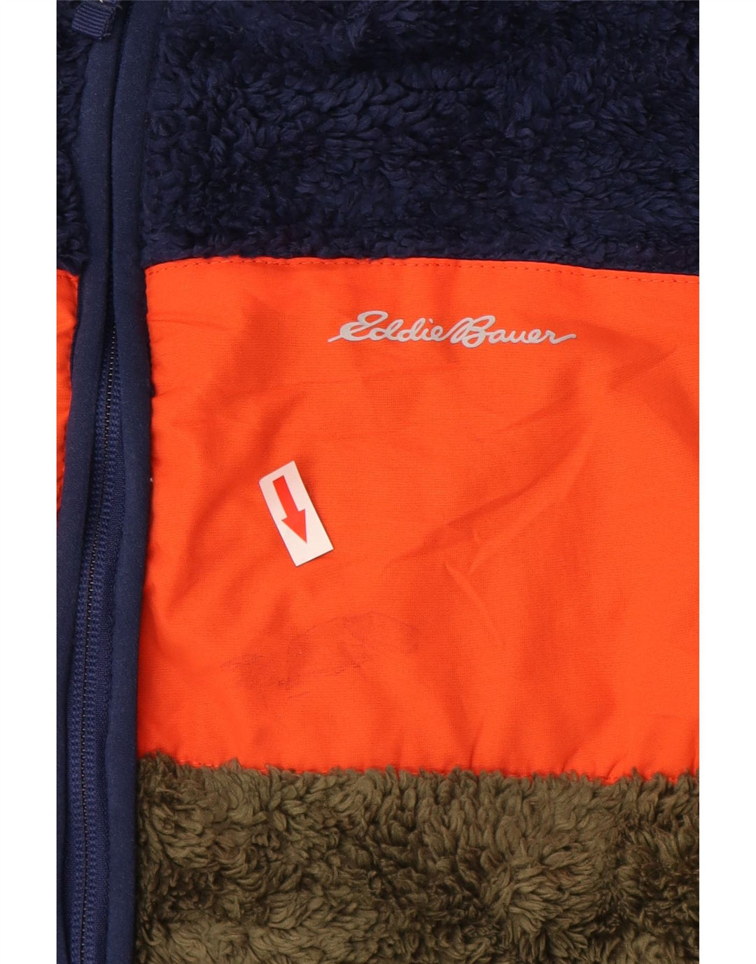 Флисовая куртка Eddie Bauer для мальчиков 10–11 лет, средний темно-синий с цветными блоками