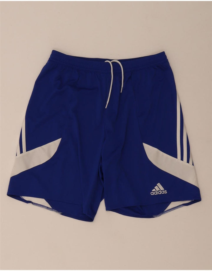 Мужские спортивные шорты Adidas Climalite, средний синий, полиэстер с цветными блоками