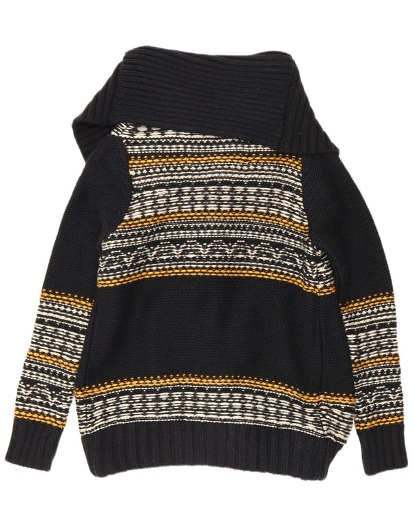 Женский открытый кардиган Superdry UK 14, средний черный в полоску, акрил