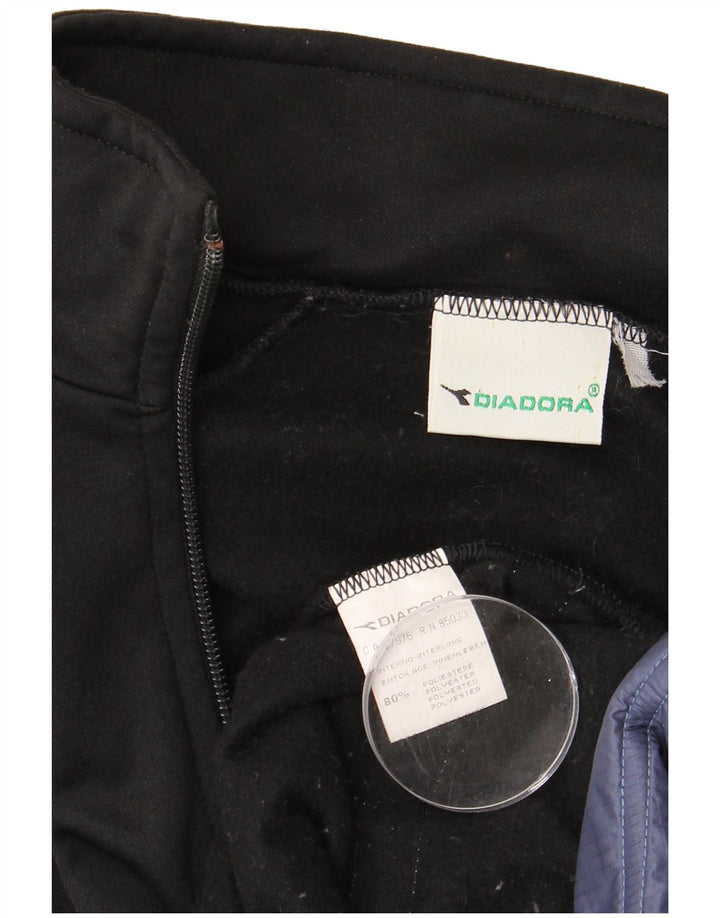 Мужской спортивный костюм DIADORA, верхняя куртка, средний черный, полиэстер с цветными блоками