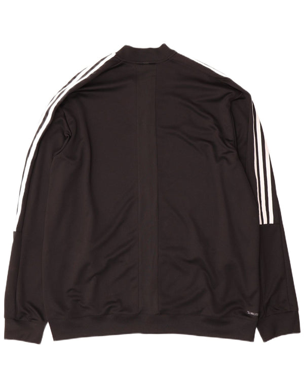 ADIDAS Mens Climalite Tracksuit Top Jacket UK 52/54 2XL Black Polyester