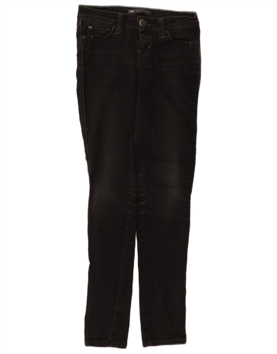 Женские джинсы скинни с низкой талией LEVI'S Demi Curve W26 L32 Серый хлопок