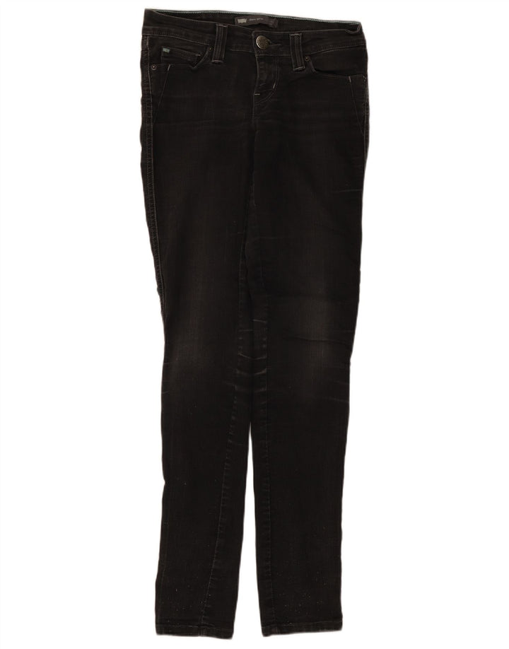 Женские джинсы скинни с низкой талией LEVI'S Demi Curve W26 L32 Серый хлопок