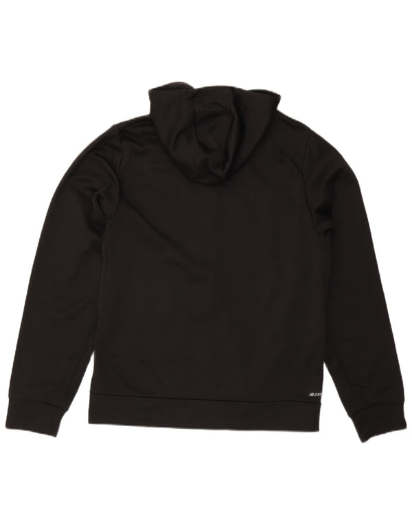 Мужской свитер с капюшоном NEW BALANCE на молнии, средний черный, полиэстер