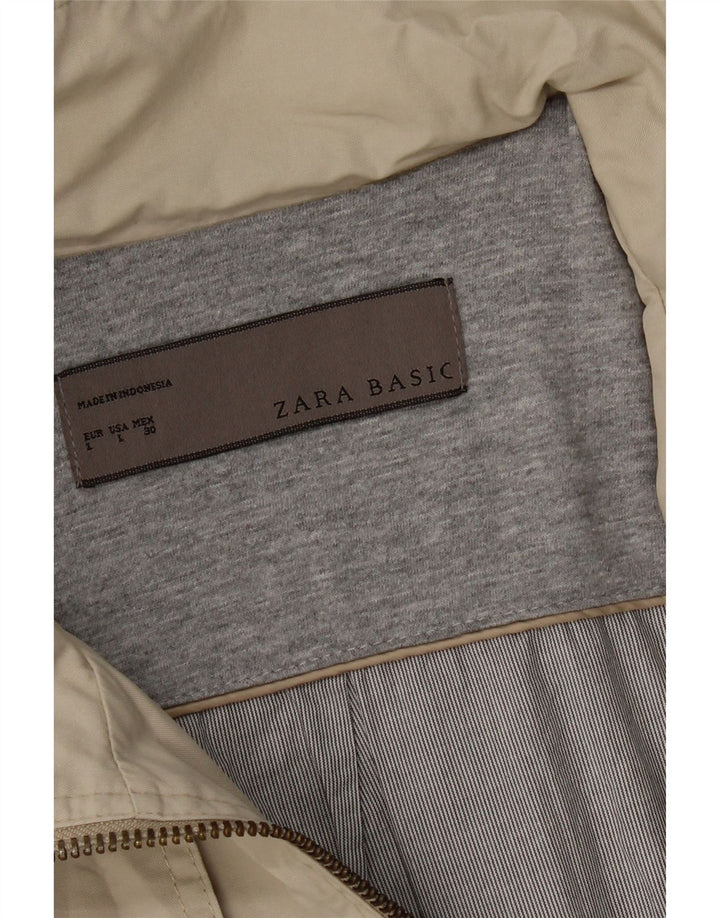 Женский бомбер Zara UK 14, большой, бежевый