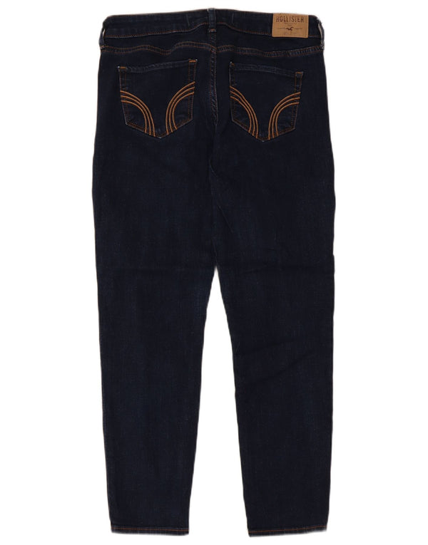 Женские укороченные узкие джинсы Hollister США 5, маленькие W27 L25, темно-синие, хлопок
