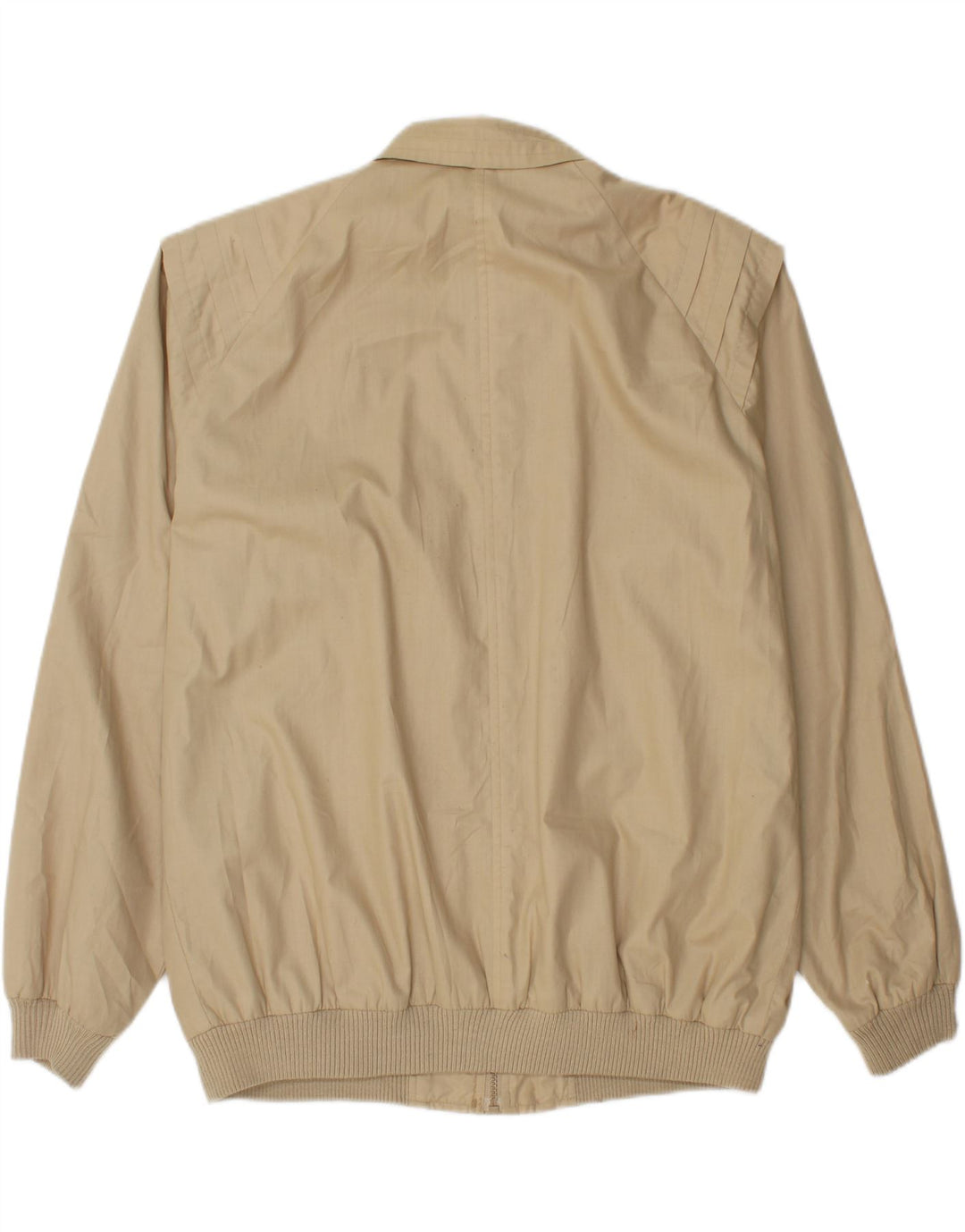 VINTAGE Mens Bomber Jacket UK 42 XL Beige Polyester Vintage Vintage and Second-Hand Vintage from Messina Hembry 
