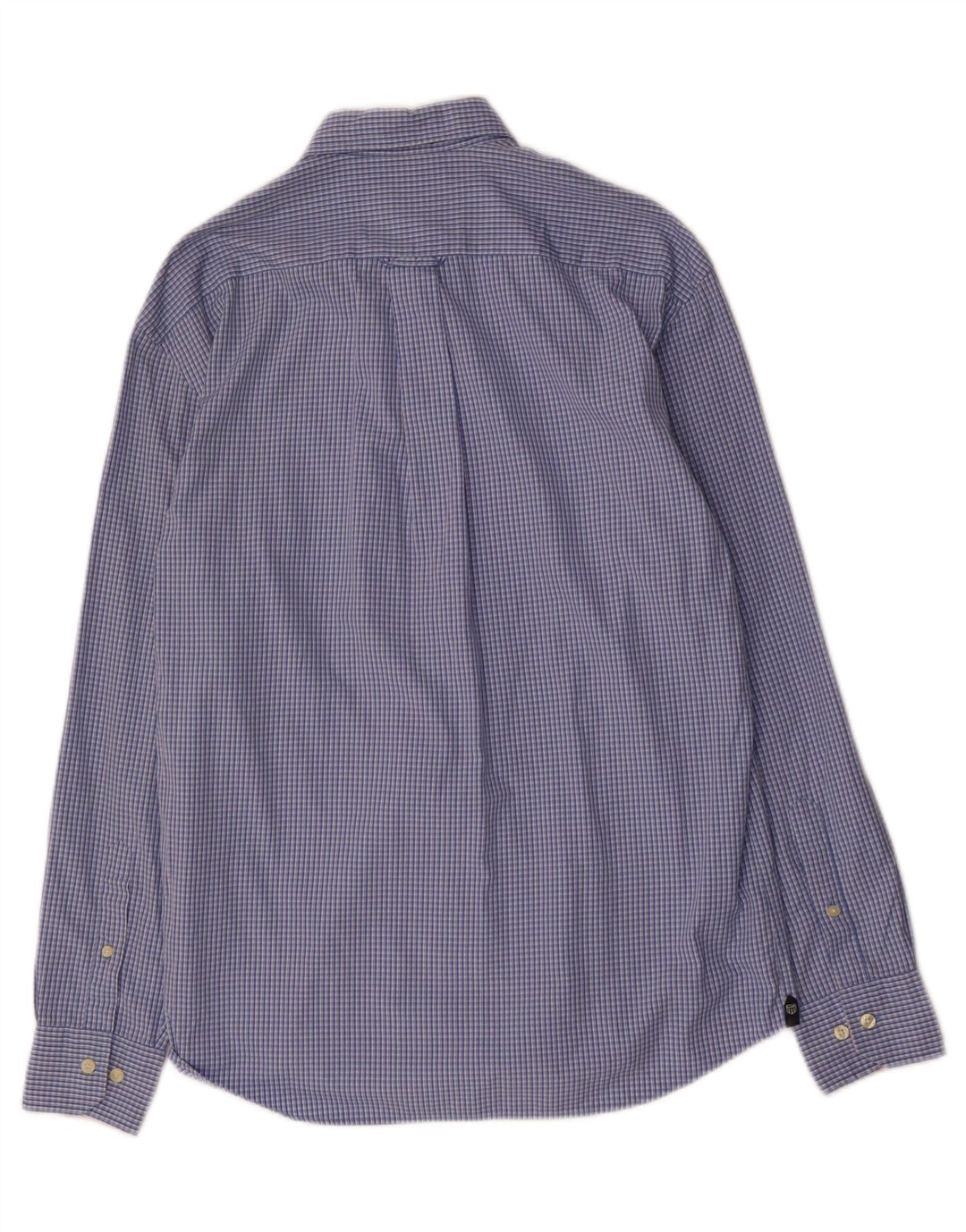 GANT Mens Shirt Medium Blue Check Cotton