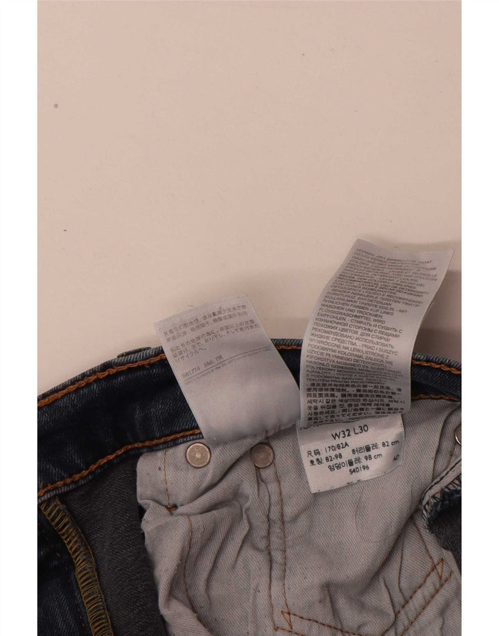 Женские зауженные зауженные джинсы Levi's 512 W32 L30 синие, хлопок
