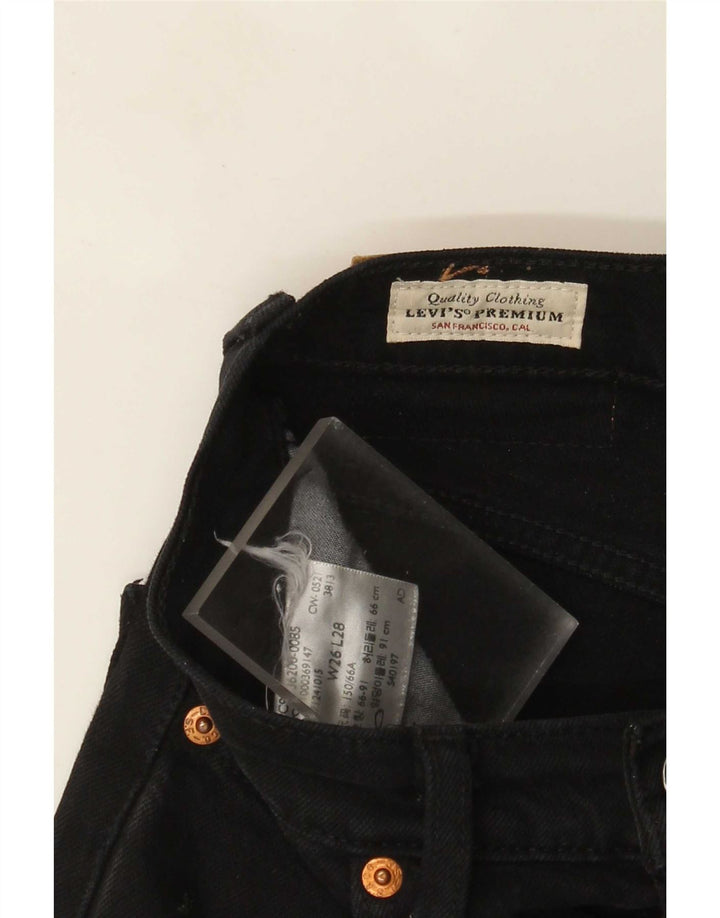 Женские прямые джинсы Levi's 501 W26 L28 черные