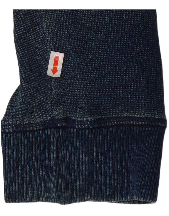 FAT FACE Мужской свитер с капюшоном на молнии, средний темно-синий, хлопок