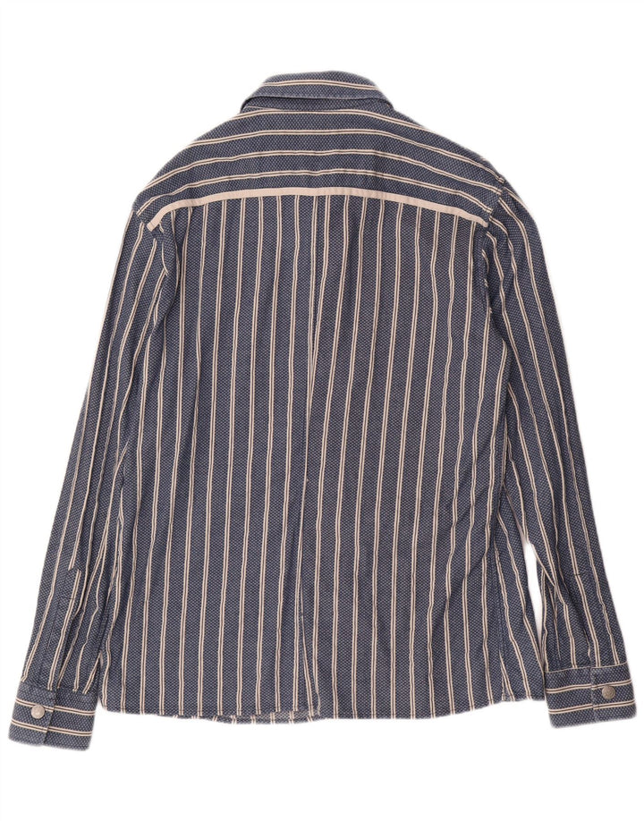 ARMANI JEANS Мужская рубашка 2XL Синяя Полосатая