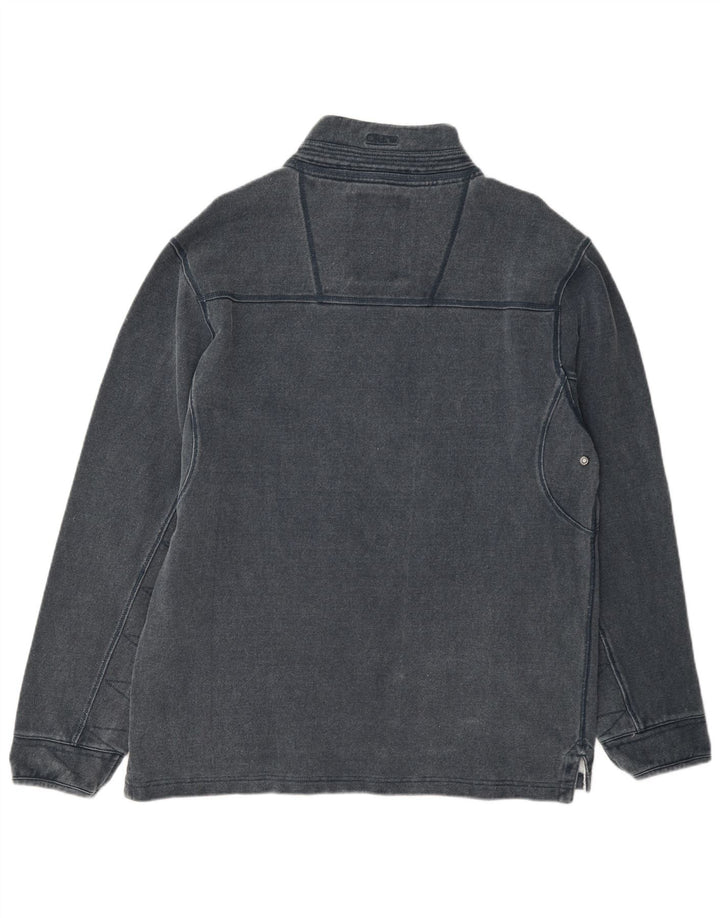 Crew Clothing Мужской свитшот с воротником на молнии, джемпер среднего серого цвета, хлопок