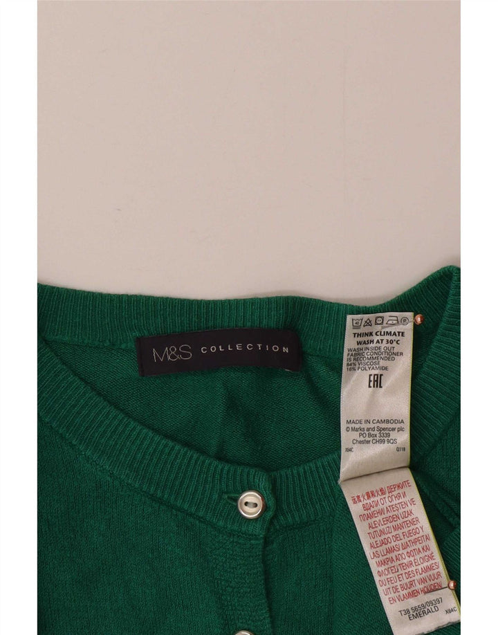 Женский кардиган Marks & Spencer UK 12, средний зеленый вискоза
