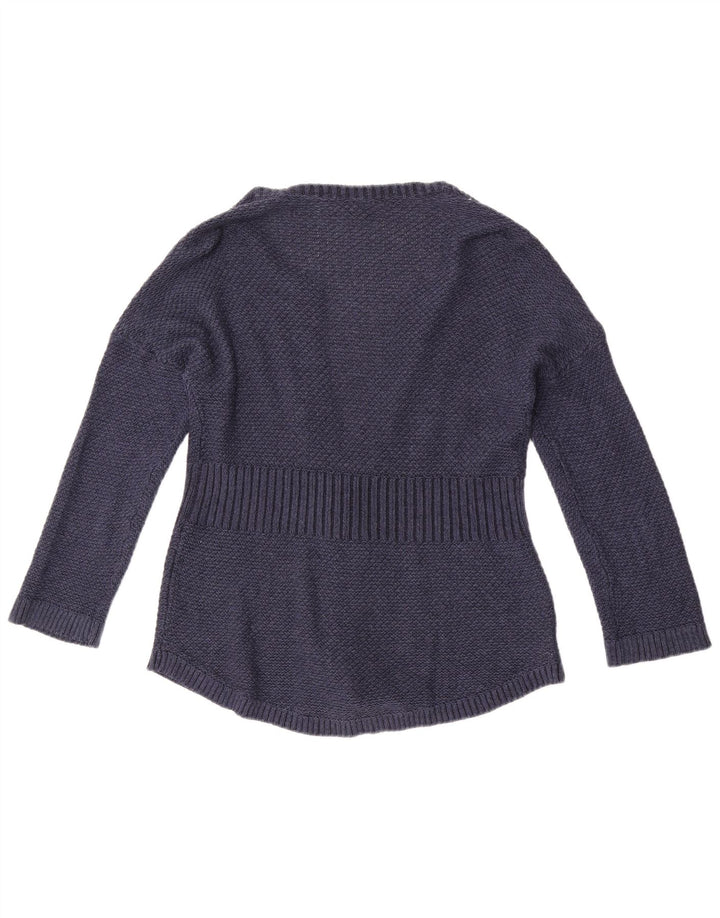 Женский кардиган Eddie Bauer, свитер UK 14, средний темно-синий, хлопок