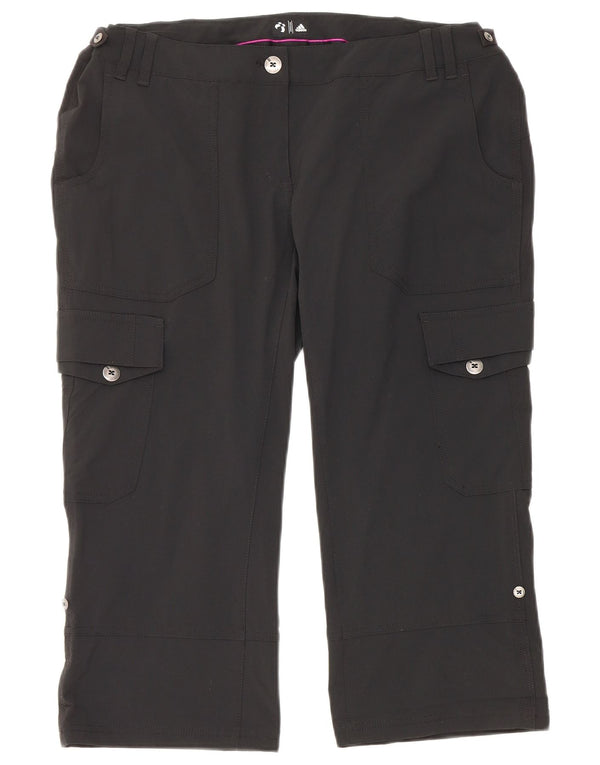 Женские прямые капри-карго Adidas UK 18 XL W36 L21, черный нейлон
