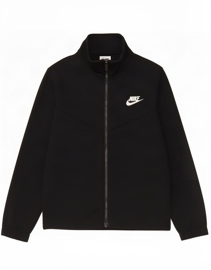 Спортивный костюм Nike для мальчиков с графическим рисунком, верхняя куртка, 8–9 лет, маленький черный полиэстер