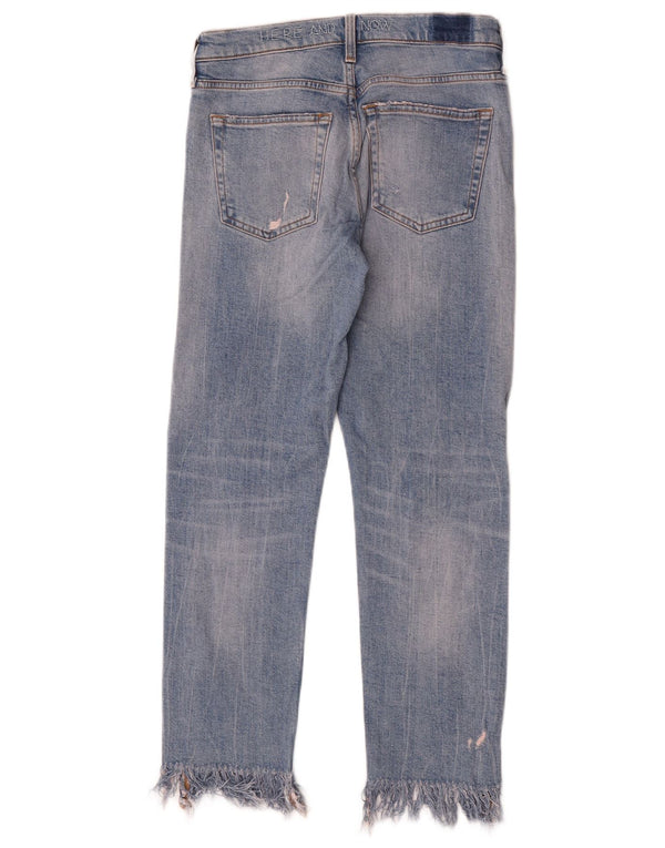 Женские потертые узкие джинсы Zara EU 34 2XS W24 L26 синие