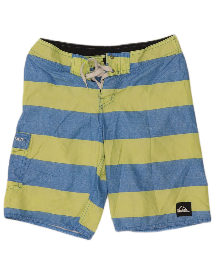 Мужские шорты для плавания Quiksilver XS из полиэстера в синюю полоску