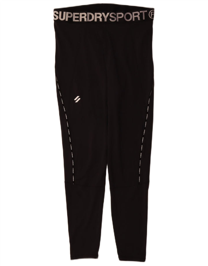 Женские леггинсы с рисунком Superdry UK 18 XL, черный полиэстер