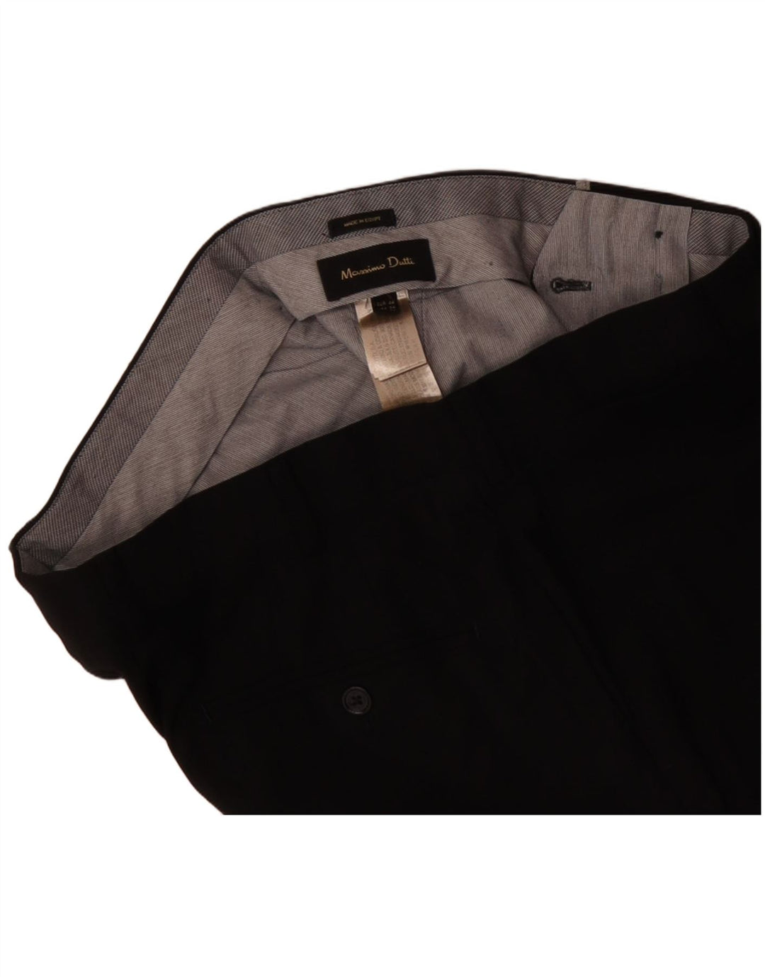 Мужские узкие костюмные брюки MASSIMO DUTTI EU 44, большие W34 L31, черные, шерстяные