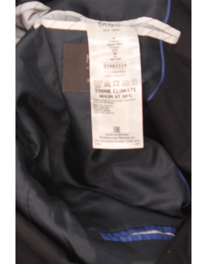 Мужской пиджак на двух пуговицах Marks & Spencer EU 50, средний темно-синий