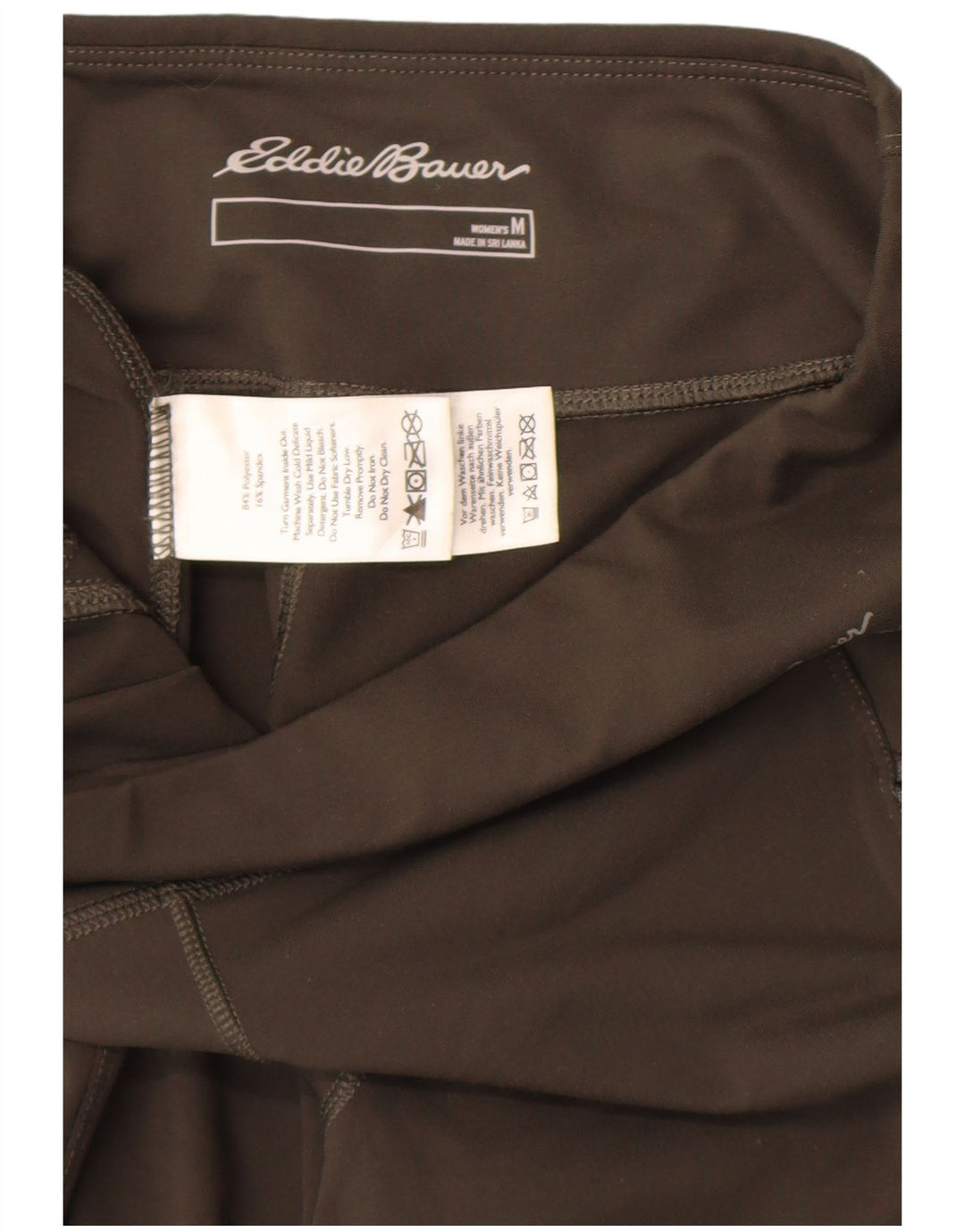 Женские леггинсы-капри Eddie Bauer UK 12, средний зеленый полиэстер