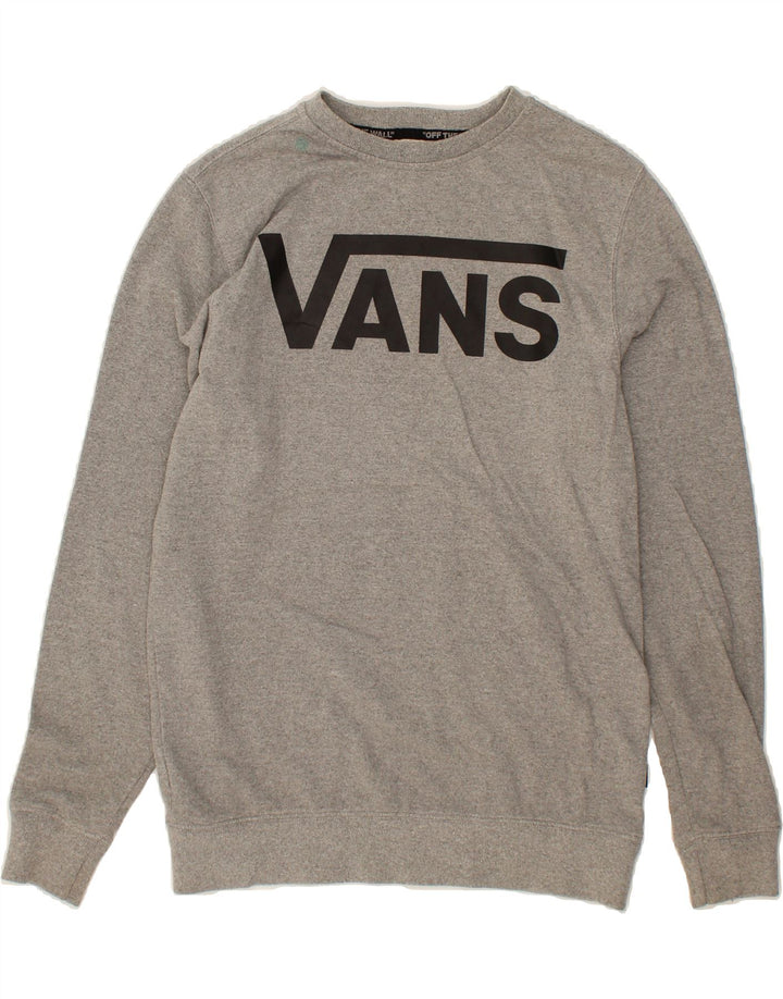 VANS Mens Graphic Sweatshirt Jumper Small Grey Cotton Vintage Vans and Second-Hand Vans from Messina Hembry 