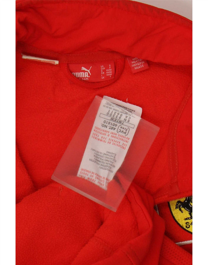 Мужской спортивный костюм Ferrari с графическим рисунком Puma, маленькая красная полиэстеровая куртка