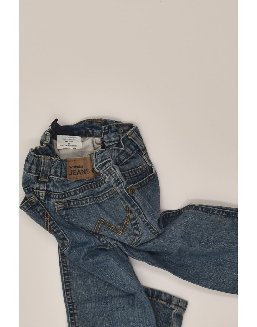 WRANGLER Girls Straight Jeans 4-5 Years W21 L16  Blue Cotton | Vintage Wrangler | Thrift | Second-Hand Wrangler | Used Clothing | Messina Hembry 