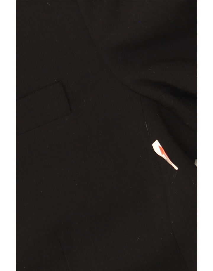 Женский пиджак Zara на 1 пуговице, Великобритания 16, большой черный полиэстер