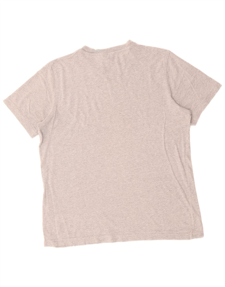 Мужская футболка с рисунком ADIDAS, хлопковый топ среднего серого цвета